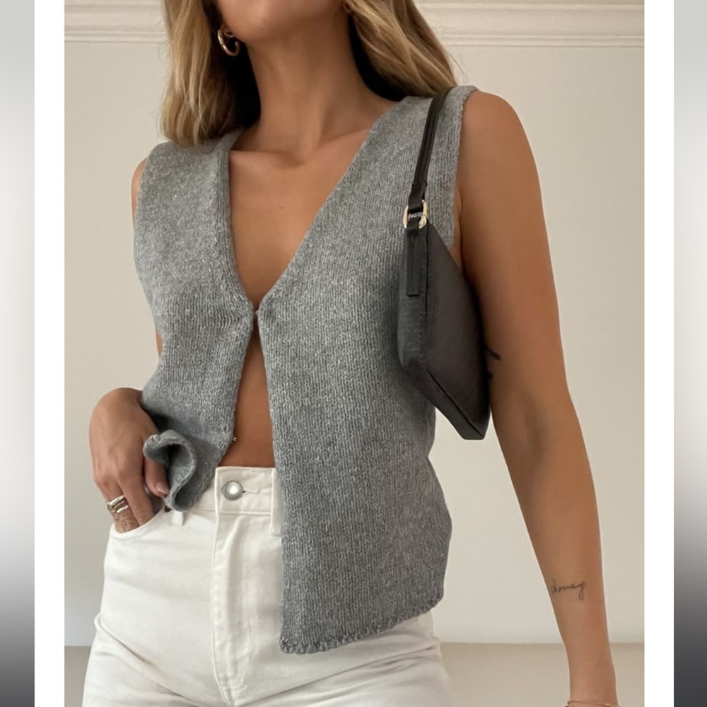 Rumored Prince Top Vest in Grey size small